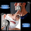 Comparison of dry and wet shaving methods for a cordless electric beard trimmer shaver.