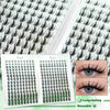 A set of DIY eyelash clusters for natural look extensions featuring black and white lashes.