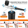 Adjustable spray airbrush kit with three levels of pressure for nail art and craft painting