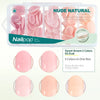 Una caja de uñas postizas Nailpop nude, con cinco tonos de rosa y melocotón.