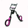 A professional eyelash curler with black and pink components shown against a white background.