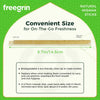 A wooden miswak stick shown next to a ruler, illustrating its convenient size for on-the-go freshness.