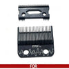 A set of professional hair clipper blades and attachments for various hair cutting purposes.