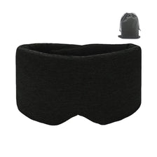 Black comfortable cotton sleep mask for light blocking and relaxation