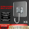 Five silver silicone load-bearing rings with hooks for cleaning and exfoliating