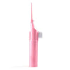 A pink manual high-pressure dental flosser device.
