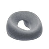 A gray ergonomic memory foam prone pillow designed for relaxation.