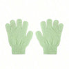 Paire de gants exfoliants pour le corps vert clair