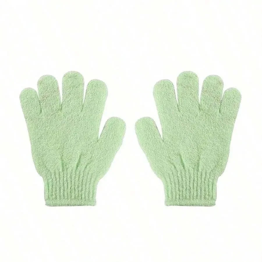 Paire de gants exfoliants pour le corps vert clair
