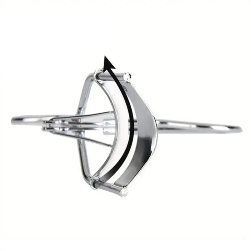 Stainless steel eyelash curler clips shown in a close-up view.