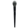 A black professional makeup brush used for contouring and highlighting.