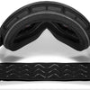 A pair of black all-in-one outdoor sports goggles for skiing and cycling with a strap.