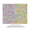 A set of spring and summer flower butterfly nail stickers featuring yellow flowers, butterflies, and wind chimes.