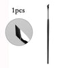 A single black precision eyeliner application brush.