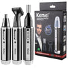 Eine Box mit drei Versionen eines professionellen Pflege-Trimmers-Sets für Nase, Ohr und Augenbraue.