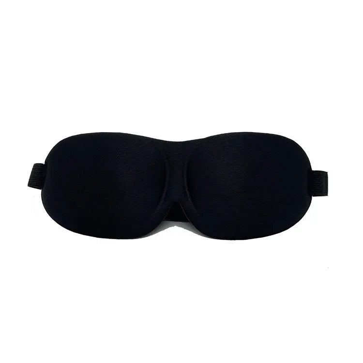 Black comfortable 3D sleep mask designed for light blocking