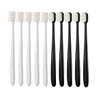 A set of white ultra-soft microbristle toothbrushes for sensitive gums