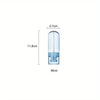 A clear, portable refillable fine mist spray bottle with a blue cap and dispenser nozzle.