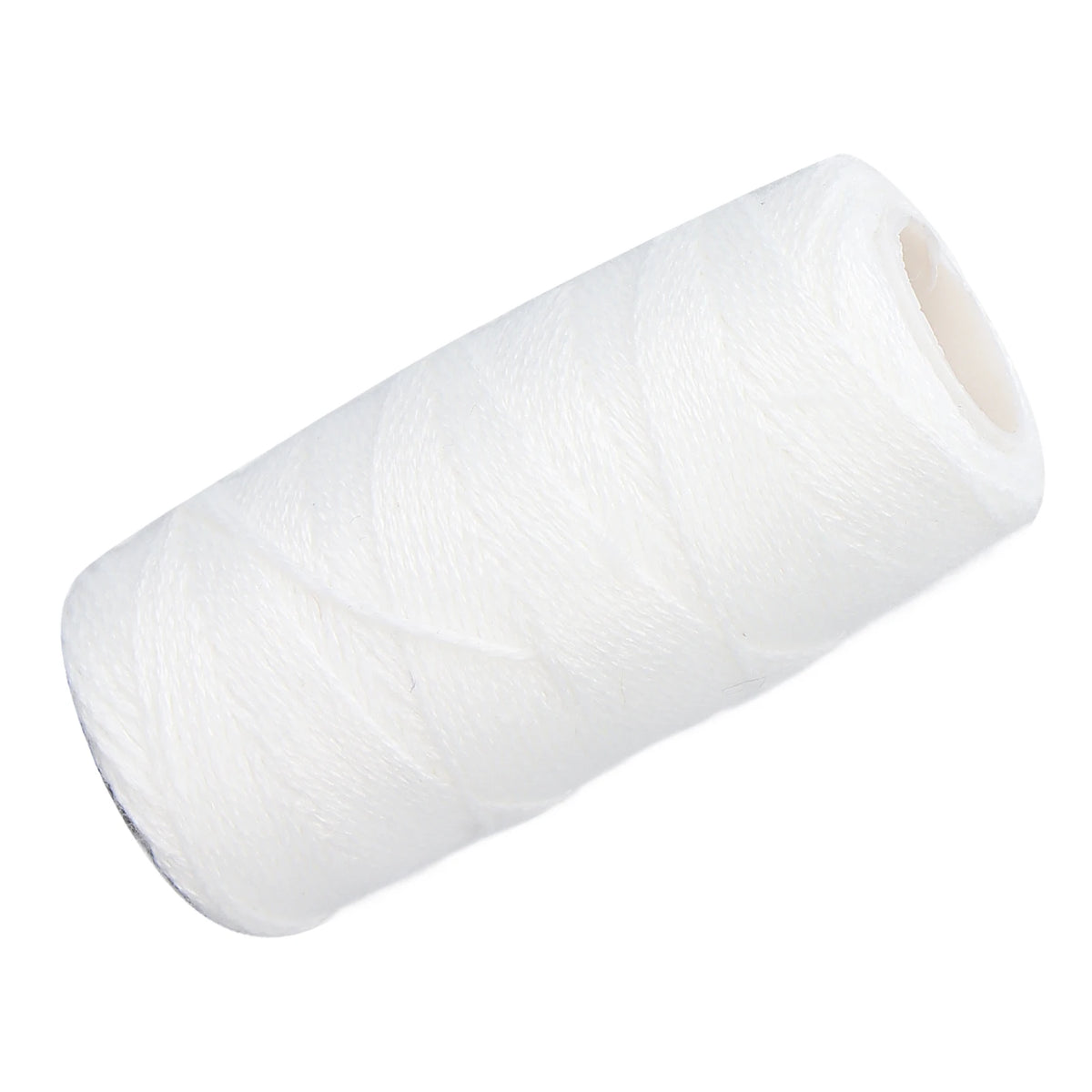 A roll of white facial hair remover threader or cotton thread for electric use.