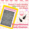 Yellow packaging for wispy natural lash clusters suitable for a wide range of eye shapes