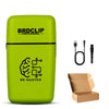 A lime green BRDCLIP professional electric shaver trimmer with a logo that reads BE MASTER, shown next to its packaging box.