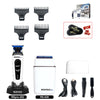 A collection of Rosyous professional electric hair clippers including various attachments and the RSpro-202, RS-620, and acce