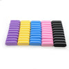 A row of 8 nail buffing blocks in various colors including purple, yellow, blue, pink, and black.
