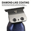 Close-up of a T-Graphite 2.0 diamond-like coated hair trimmer with a silver body and black teeth.