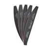 A set of five black professional nail files with varying grits for manicure and pedicure.