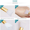 Instructions showing how to use a silicone facial mask applicator brush for applying and cleaning masks.