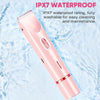 Rosa Elektroschere mit zwei Köpfen wird im Wasser verwendet, hebt die IPX7-Wasserfestigkeit hervor.