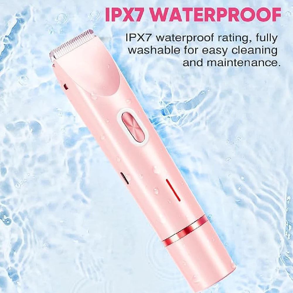 Rosa Elektroschere mit zwei Köpfen wird im Wasser verwendet, hebt die IPX7-Wasserfestigkeit hervor.