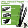 Black stainless steel curved nail clippers with a widened anti-slip handle and safety lock