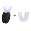 A set of a black charging base and a white silicone brush head for a 360° automatic sonic electric toothbrush.