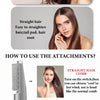 A set of dual use hair styling attachments for curling and straightening hair.