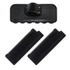 Black manual back hair shaver for body and head with a protective cover and two blades.