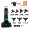A Kemel electric hair trimmer with various blade attachments and a power cord.