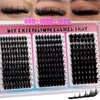 DIY extension lashes tray showing various lash lengths and styles for dramatic volume