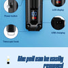 A close-up view of a black professional electric hair clipper and shaver set with various attachments and features.