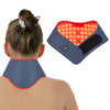 A person is wearing a blue therapeutic light therapy belt with an infrared red light panel visible on the back.