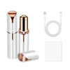 Weiß- und roségoldfarbener Barttrimmer und Epilator mit abnehmbarem Kabel