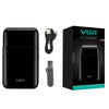 Black VGR professional men's shaver set including the shaver body, charger, and trimmer attachment.