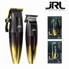 A pair of JRL Professional rotary hair clippers shown against a white background.