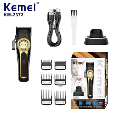 Kemei KM-2373 professional magnetic levitation hair clipper with various attachments