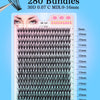 A sheet of 30D 0.07 C mix eyelash extensions showing various lengths from 9mm to 16mm.