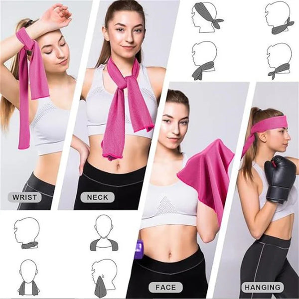 Différentes façons d'utiliser une serviette de sport rose ultra douce et à séchage rapide pour la salle de sport et les voyag