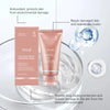 A tube of Hovygi Collagen Night Wrapping Mask is shown next to a box, with text describing its antioxidant and repair benefit