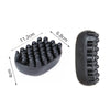 Schwarzer professioneller Haarbügelfensterbürster, Maße 11,2 cm x 6,8 cm.