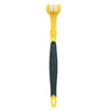 Yellow and black 3-sided pet toothbrush for dogs and cats
