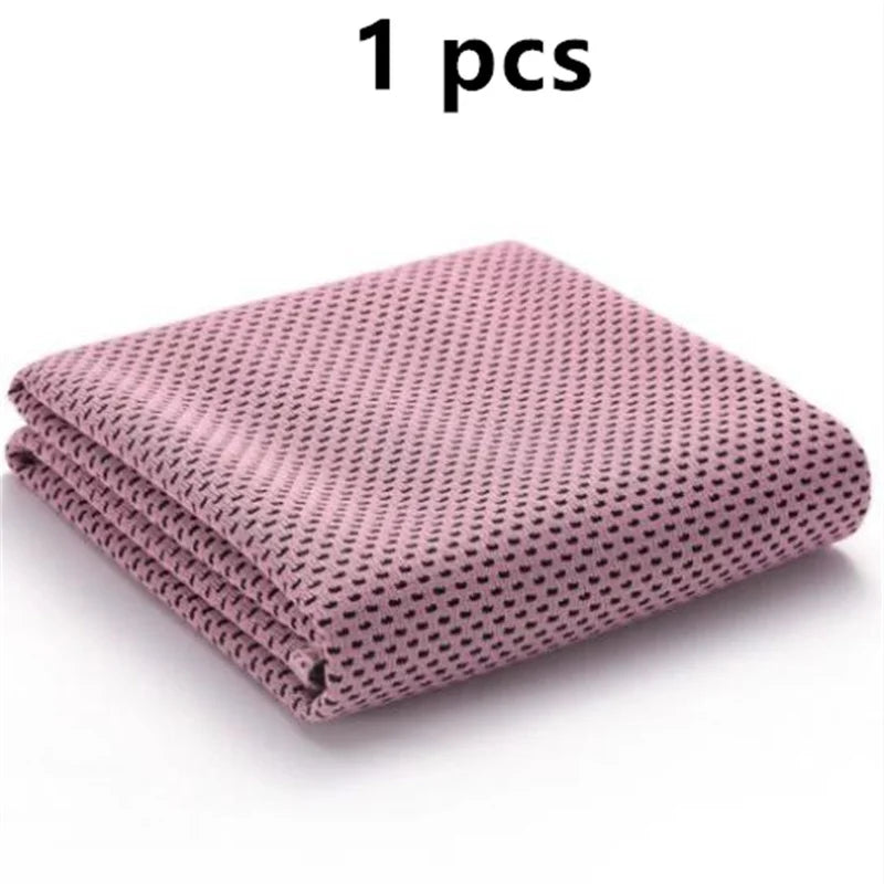 One folded mauve patterned ultra soft quick-dry sport towel for gym and travel